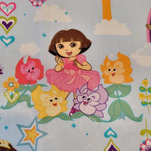 Cotton Fabric Dora Dancing With Rainbow N Trees 2011 Springs Creative 43” x 44” - Picture 10 of 13